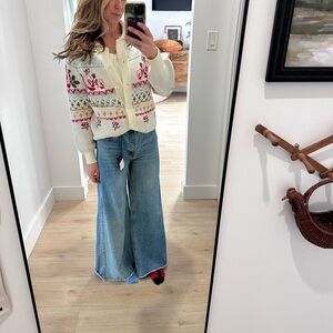 NWT Blank Paige Super Wide-Leg Denim
